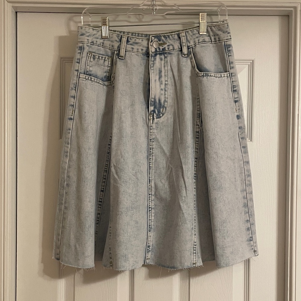 SHEIN Denim Flare Skirt